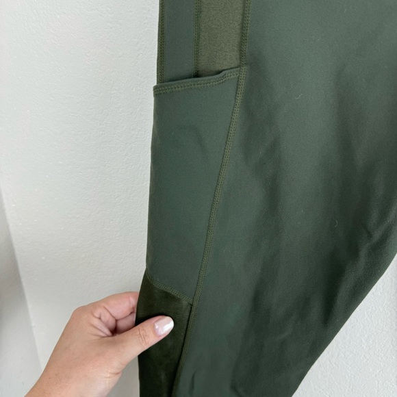 JoyLab Green Cropped Leggings Sz L EUC pockets gym workout running sweat - Picture 3 of 7
